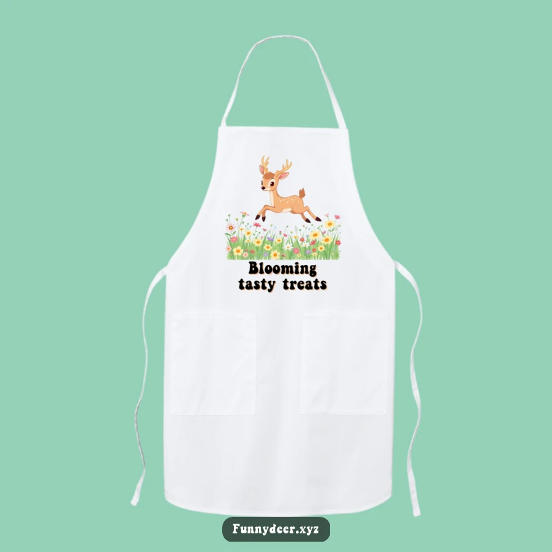 Funny Kawaii Deer Apron: Elegant Chef Style, a Hilarious Gift for Bakers