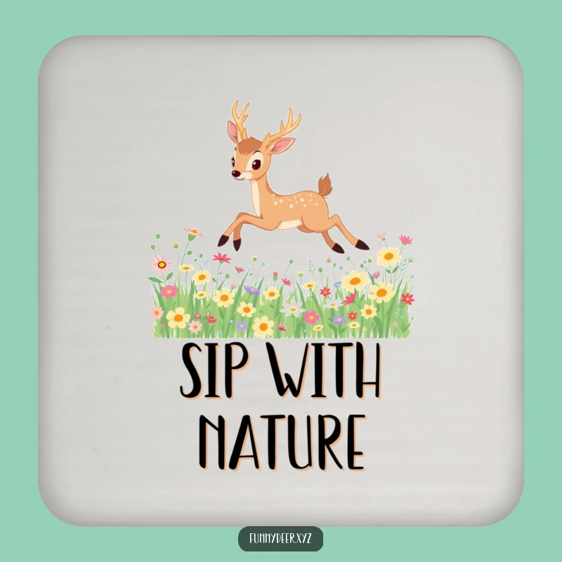 Funny Kawaii Deer Coaster: Elegant Protection, a Hilarious Gift for Tables