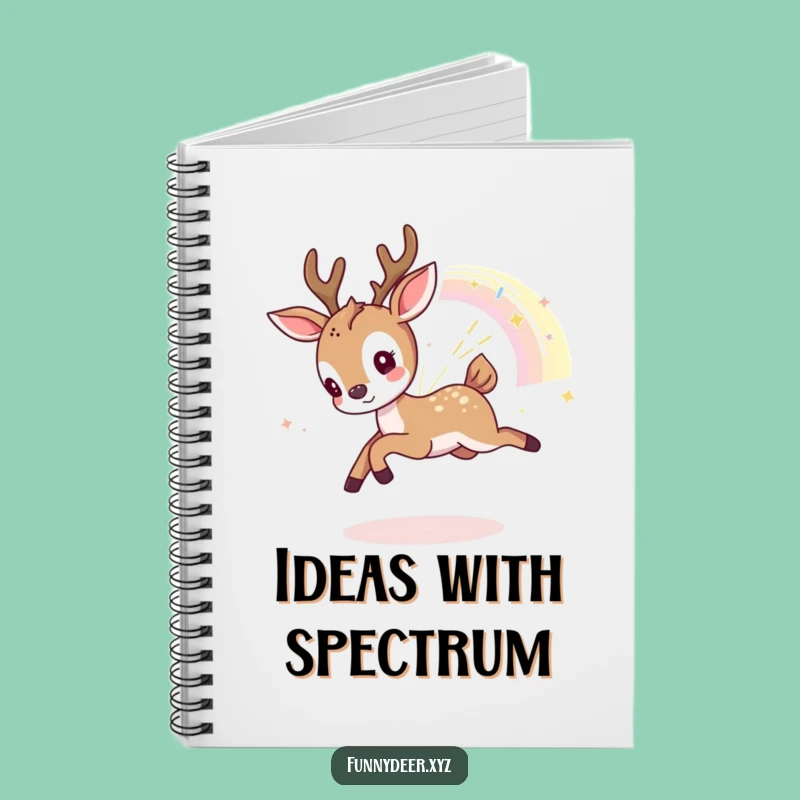 Funny Kawaii Deer Notebook: Playful Ideas, Rainbow Chase, Hilarious Gift